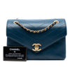Chanel Small Chevron Lambskin Stitched Envelope Flap Secondhand