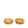 Chanel Gold Plated CC Hoop Clip On Earrings Secondhand