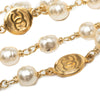 Chanel CC Gold Plated Faux Pearls Necklace Secondhand