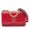 Secondhand Chanel Quilted Goatskin 19 Wallet on Chain