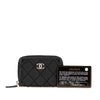 Chanel CC Quilted Calfskin Wild Stitch Zip Coin Purse Secondhand