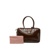 Miu Miu Large Naplak Patent Logo Beau Handbag Secondhand
