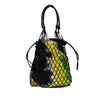 Prada Mesh Leather and Tie Dye Printed Tessuto Bucket Bag Secondhand
