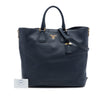 Prada Vitello Daino Side Zip Open Convertible Tote Secondhand
