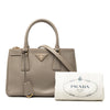 Prada Mini Saffiano Lux Galleria Double Zip Satchel Secondhand