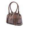 Burberry Smoke Check Coated Canvas Northfield Satchel Secondhand