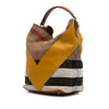 Burberry Medium Mega Check Canvas and Calfskin Chevron Ashby Bucket Secondhand