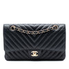 Chanel Medium Classic Chevron Lambskin Double Flap Secondhand