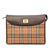 Secondhand Burberry Haymarket Check Canvas Clutch