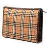 Secondhand Burberry Haymarket Check Canvas Clutch