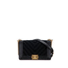 Chanel Old Medium Braided Chevron Cotton and Lambskin Boy Flap Secondhand