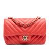 Chanel Mini Rectangular Classic Chevron Lambskin Single Flap Secondhand