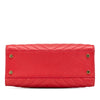 Saint Laurent Small Chevron Calfskin Monogram Cabas Satchel Secondhand