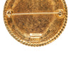 Chanel CC Gold Plated Round Brooch Secondhand