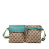 Gucci GG Canvas Web Double Pocket Belt Bag Secondhand