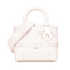 Secondhand Dior Medium Canvas Houndstooth Embroidered Lady D Lite