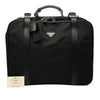 Prada Saffiano Trimmed Tessuto Suitcase Bag Secondhand