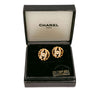 Chanel CC Gold Plated Strass Clip On Earrings Secondhand
