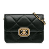 Chanel Quilted Calfskin Strass Clutch With Chain Flap Secondhand