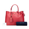 Prada Medium Saffiano Cuir Double Satchel Secondhand