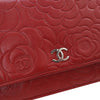 Chanel CC Embossed Lambskin Camellia Wallet On Chain Secondhand