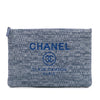 Chanel Large Tweed Deauville O Case Clutch Secondhand