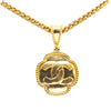 Chanel Gold Plated CC Medallion Clover Pendant Necklace Secondhand