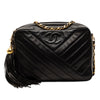 Chanel CC Diagonal Quilted Lambskin Tassel Camera Bag Secondhand