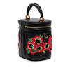 Dolce & Gabbana Floral Embroidered Raffia and Lizard Embossed Calfskin DG Girls Vanity Bag Secondhand