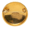 Chanel CC Gold Plated Quilted Round Brooch Secondhand