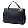 Chanel CC Bicolor Quilted Caviar and Grosgrain Top Handle Flap Secondhand