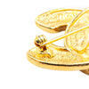 Chanel Gold Plated CC Quilted Brooch Secondhand