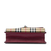 Burberry Small Leather and House Check Canvas Derby Macken Crossbody Secondhand