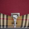 Burberry Small Leather and House Check Canvas Derby Macken Crossbody Secondhand