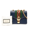 Gucci Mini Calfskin Web Sylvie Chain Satchel Secondhand