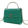 Chanel Mini CC Quilted Caviar Top Handle Flap with Chain Secondhand