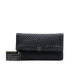 Chanel Chevron Calfskin CC Beauty Boy Foldover Clutch Secondhand