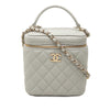 Chanel Small CC Caviar Top Handle Vanity Case with Chain Secondhand