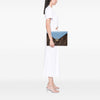 Fendi Zucca Embossed Leather Envelope Clutch Secondhand