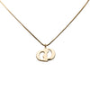 Dior Gold Plated CD Logo Pendant Necklace Secondhand
