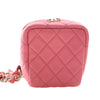 Chanel Quilted Lambskin Cube Chain Wristlet Case Secondhand