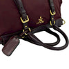 Prada Soft Calf Trimmed Tessuto Zip Top Satchel Secondhand