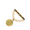 Chanel CC Gold Plated Faux Pearl Chain Brooch Secondhand