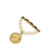 Chanel CC Gold Plated Faux Pearl Chain Brooch Secondhand