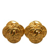 CC Arabesque Clover Clip On Earrings - '10s Second-hand