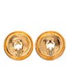 Chanel Gold Plated Faux Pearl 31 Rue Cambon Round Clip On Earrings Secondhand