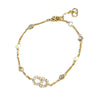 Dior Gold Plated Crystal and Faux Pearl Clair D Lune Bracelet Secondhand