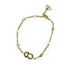 Dior Gold Plated Crystal and Faux Pearl Clair D Lune Bracelet Secondhand