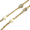 Dior Gold Plated Crystal and Faux Pearl Clair D Lune Bracelet Secondhand