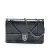 Dior Metallic Patent Microcannage Diorama Wallet on Chain Secondhand